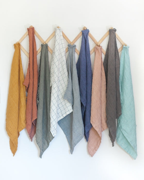 Stone Washed Linen Tea Towel