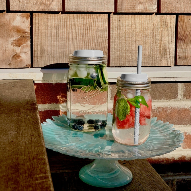 Mason Jar Silicone Drink Lid Set of 4 - Regular Mouth