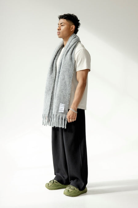 Arctic Fox - The Reykjavik Scarf with Merino Wool - Grey