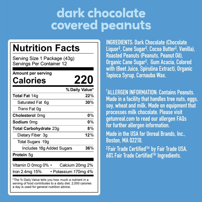 Dark Chocolate Peanut Gems Snack Size