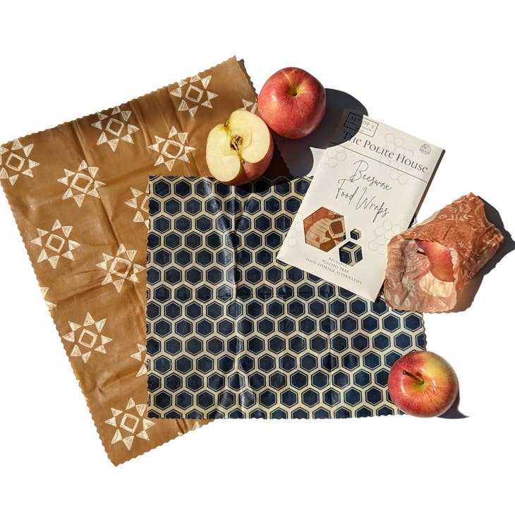 Organic Cotton Beeswax Food Wrap- Beehive