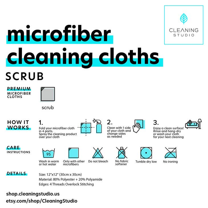 Scrub Microfiber Cleaning Cloth