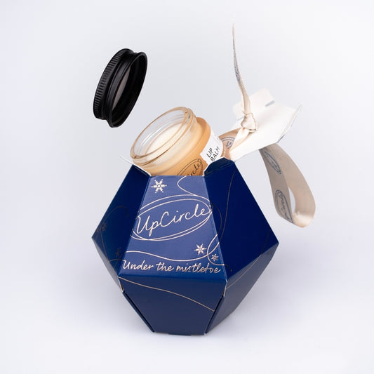 Upcircle Natural Vegan Lip Balm Festive Holidays Bauble Eco Gift Set