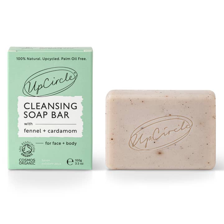 Upcircle Natural Vegan Cleansing Soap Bar - Fennel + Cardamom