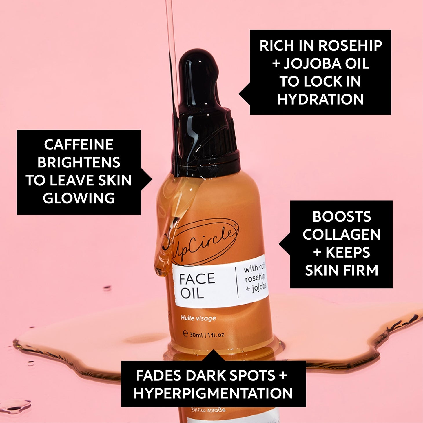 Upcircle Coffee + Rosehip Face Oil - The Bundle Store 