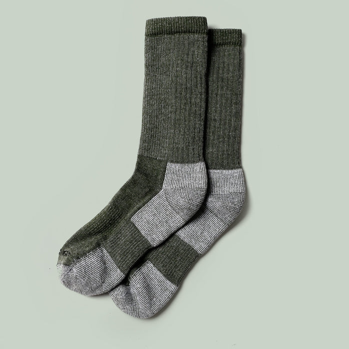 Merino Mountain Hiking Socks - Olive