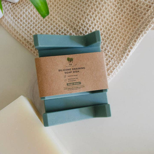 Silicone Draining Soap Dish (Sage Green)