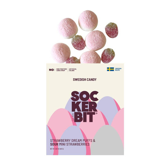 Sweet & Sour Strawberry Field Swedish Candy 2.8oz Easter