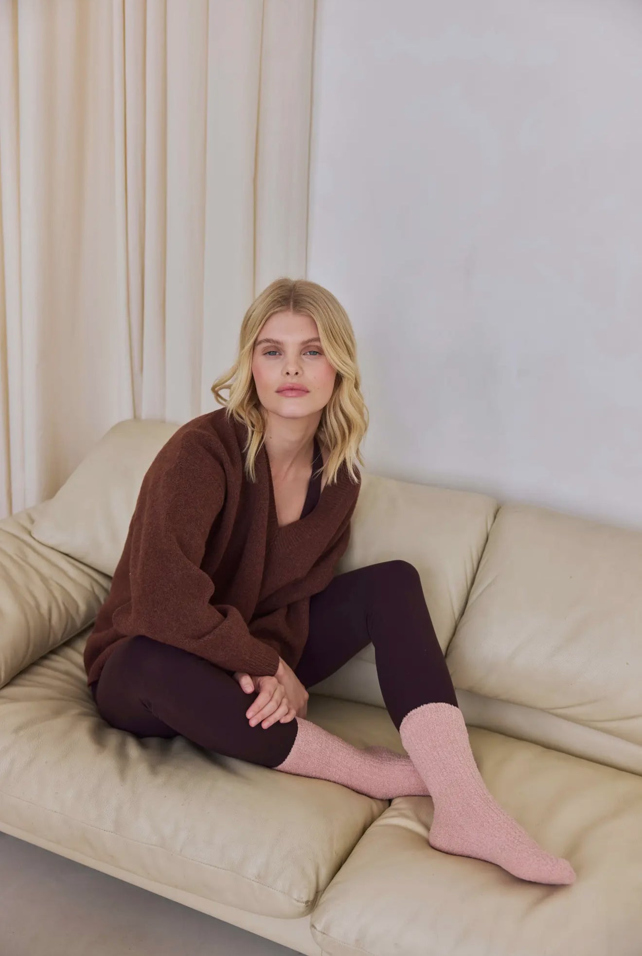 Arctic Fox - Cosy Socks - Muted Pink