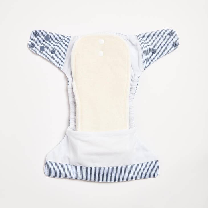 EcoNaps 2.0 Modern Cloth Diaper - Indigo Pinstripe