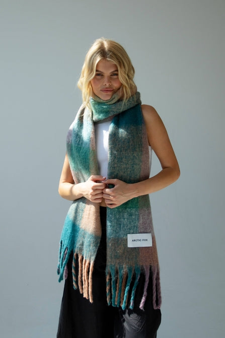 Arctic Fox - The Reykjavik Scarf - Lilac Check