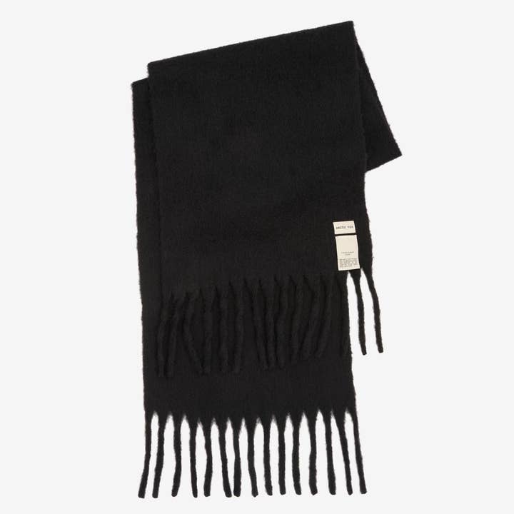 Arctic Fox - The Reykjavik Scarf with Merino Wool - Black