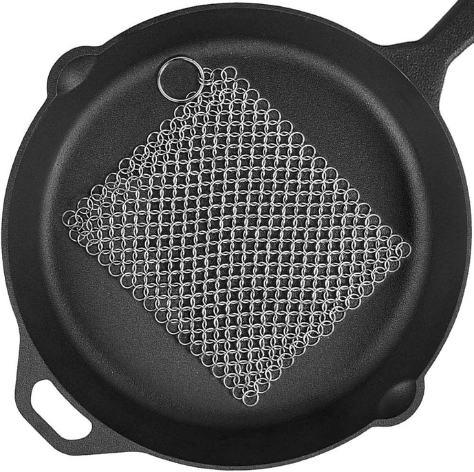 Chain Mail Cast Iron Cleaner and Scrubber