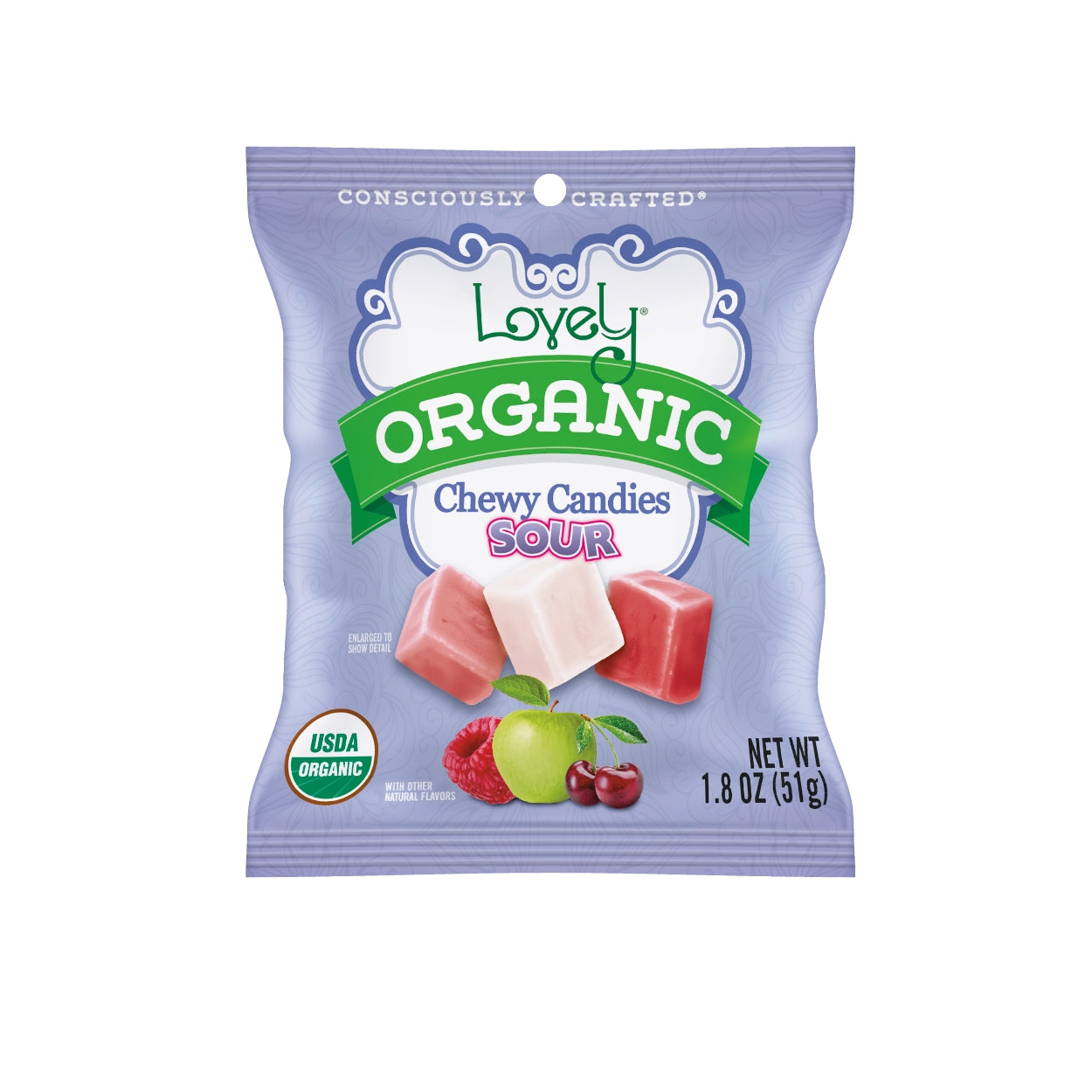 Organic Sour Chewy Candies 1.8 oz