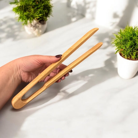 12" Bamboo Tongs