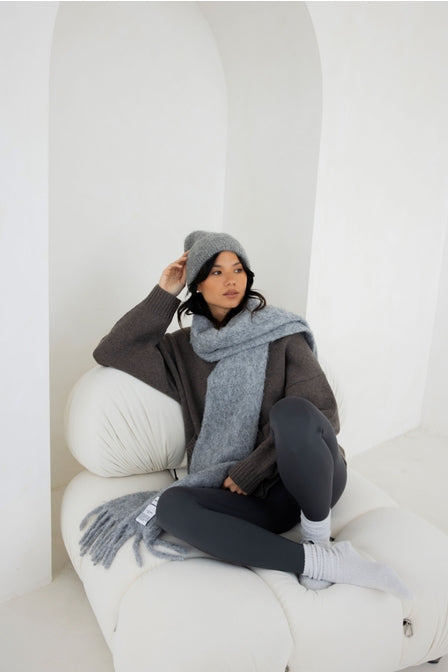 Arctic Fox - The Reykjavik Scarf with Merino Wool - Grey