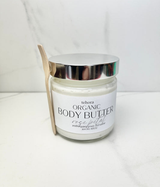 Tehora Organic Tallow Body Butter - Rose Petal