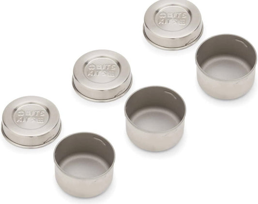 Bits Kits Stainless Steel Small Condiment Containers - 3 Pack
