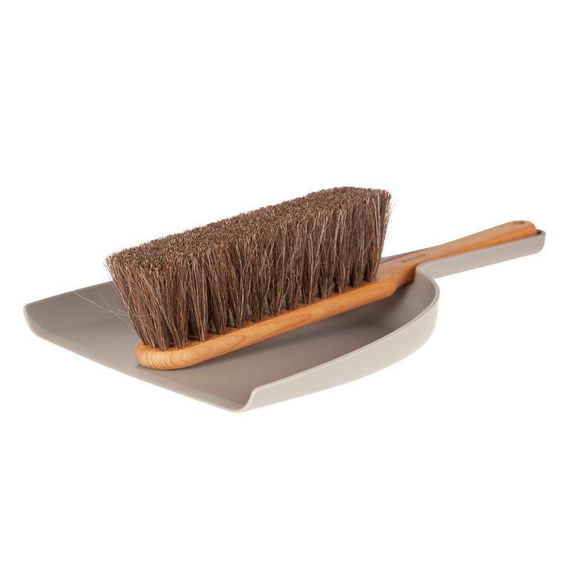 Dust Pan and Brush Set - Granite Grey